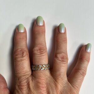 Elegant Silver Diamond Band Ring